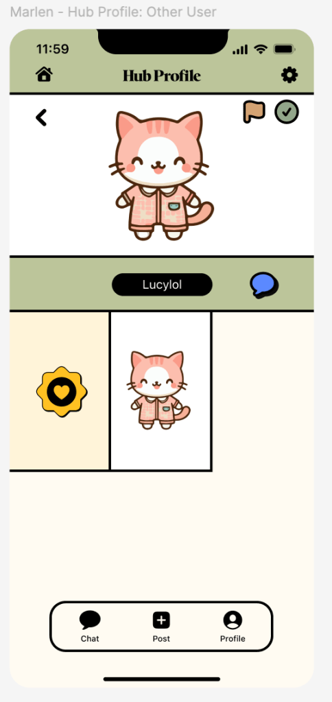 Befriended user's profile