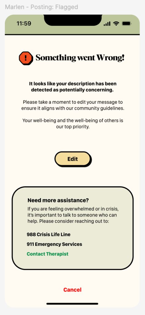 App flags post of the user.