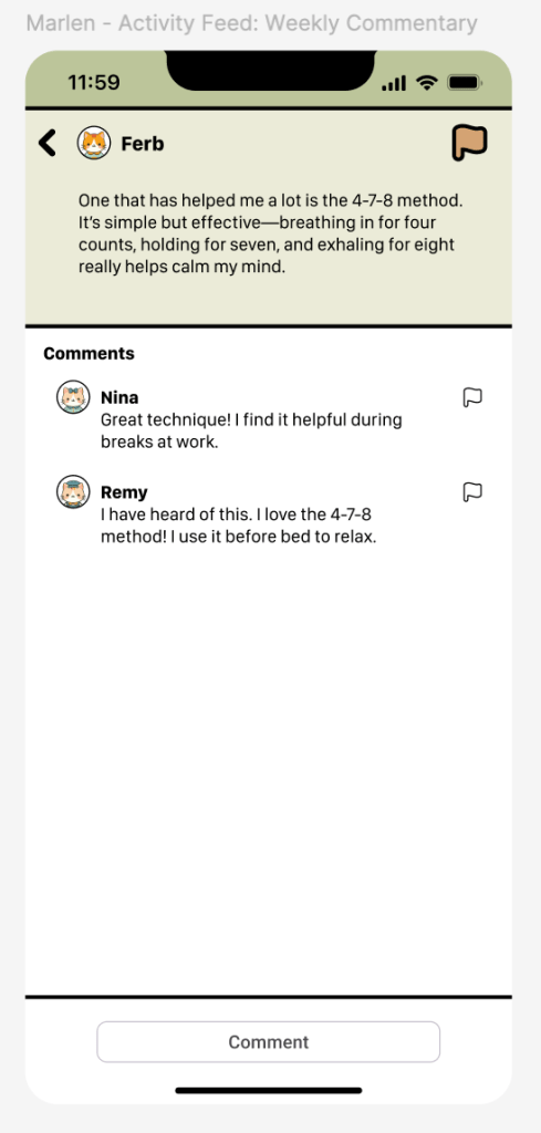 A user's reply to the prompt.