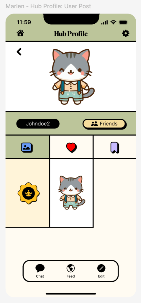 User's personal profile for the Safe Hub feature.