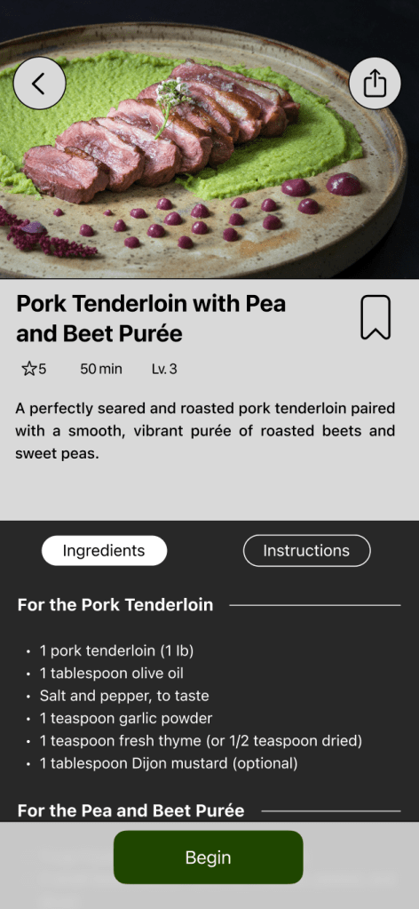 Ingredients and Instructions Tabs Before Image