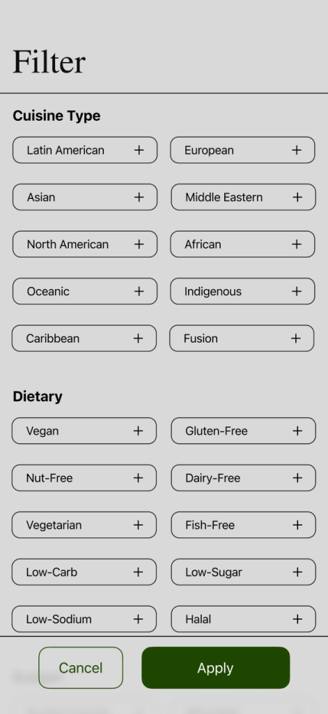Filter Buttons Before Image