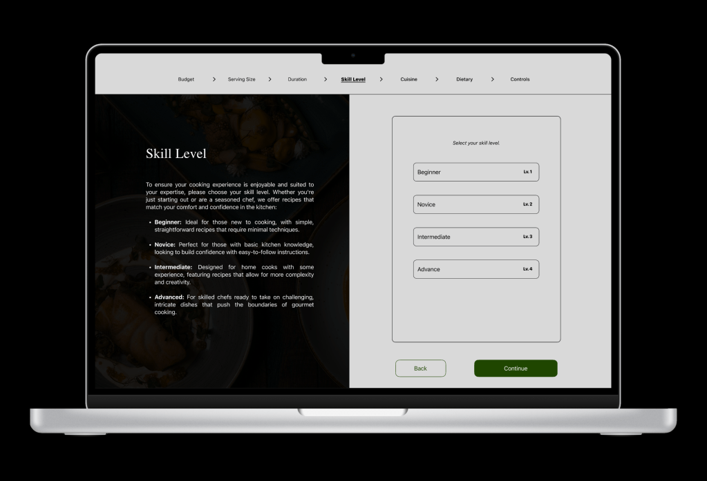 Skill level preference on desktop when adjusting in settings or for new users.