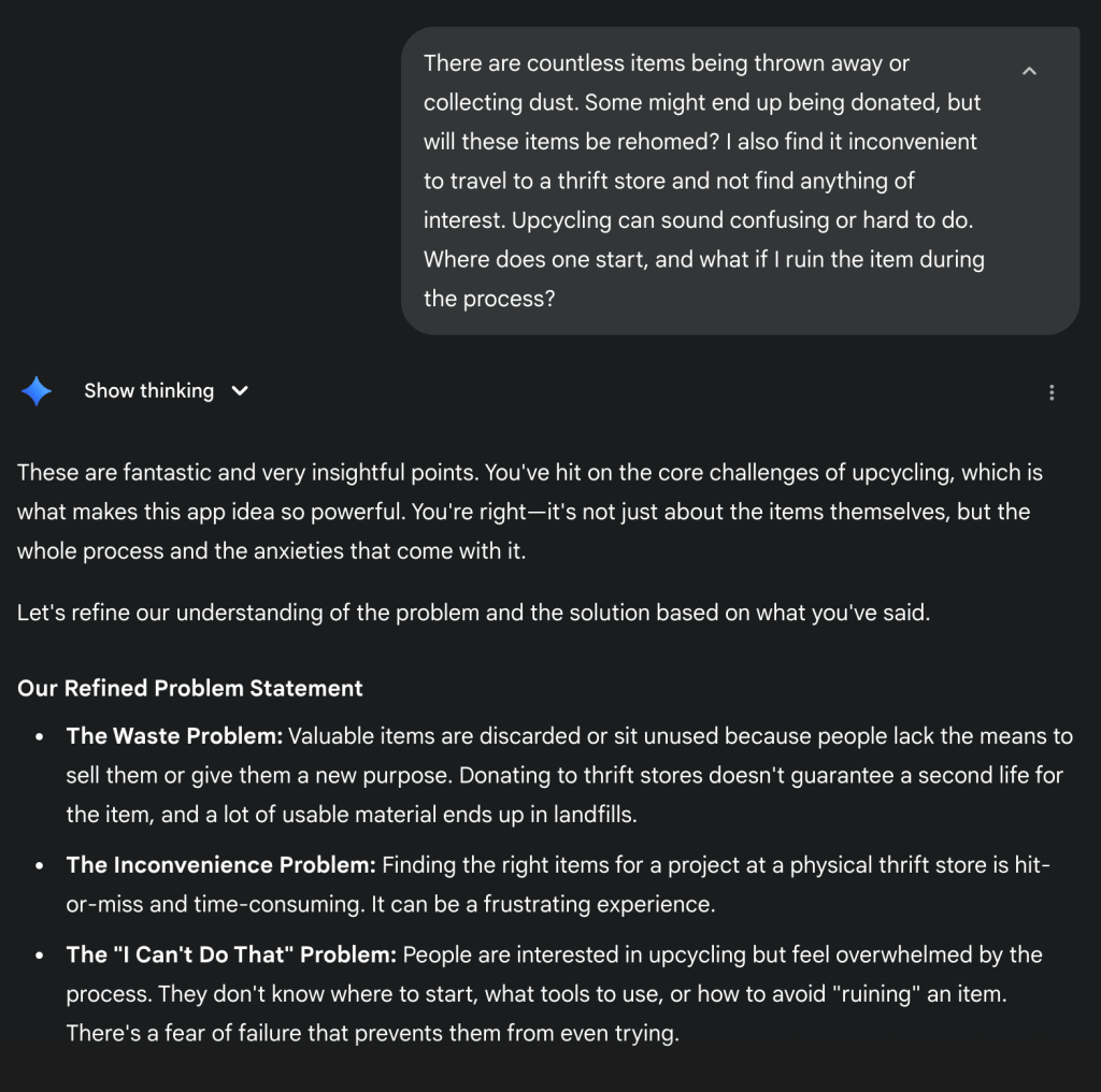 Gemini response with questions answered.